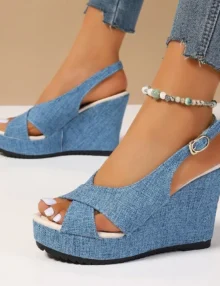 Platåsandaler Dam | Sandaler För Kvinnor | Beige, Svart, Blå baebae.se rea