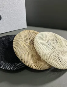 Rund Basker Dam | Basker Med Hål | Svart, Beige, Khaki baebae.se rea