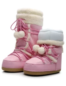 Fodrade Vinterskor Dam | Boots Till Kvinnor | Rosa baebae.se rea