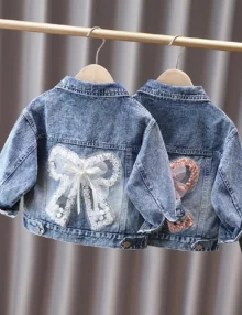 Jacka Med Rosett | Jacka Till Barn | Flickor | 2-12 År | 90-160 baebae.se rea